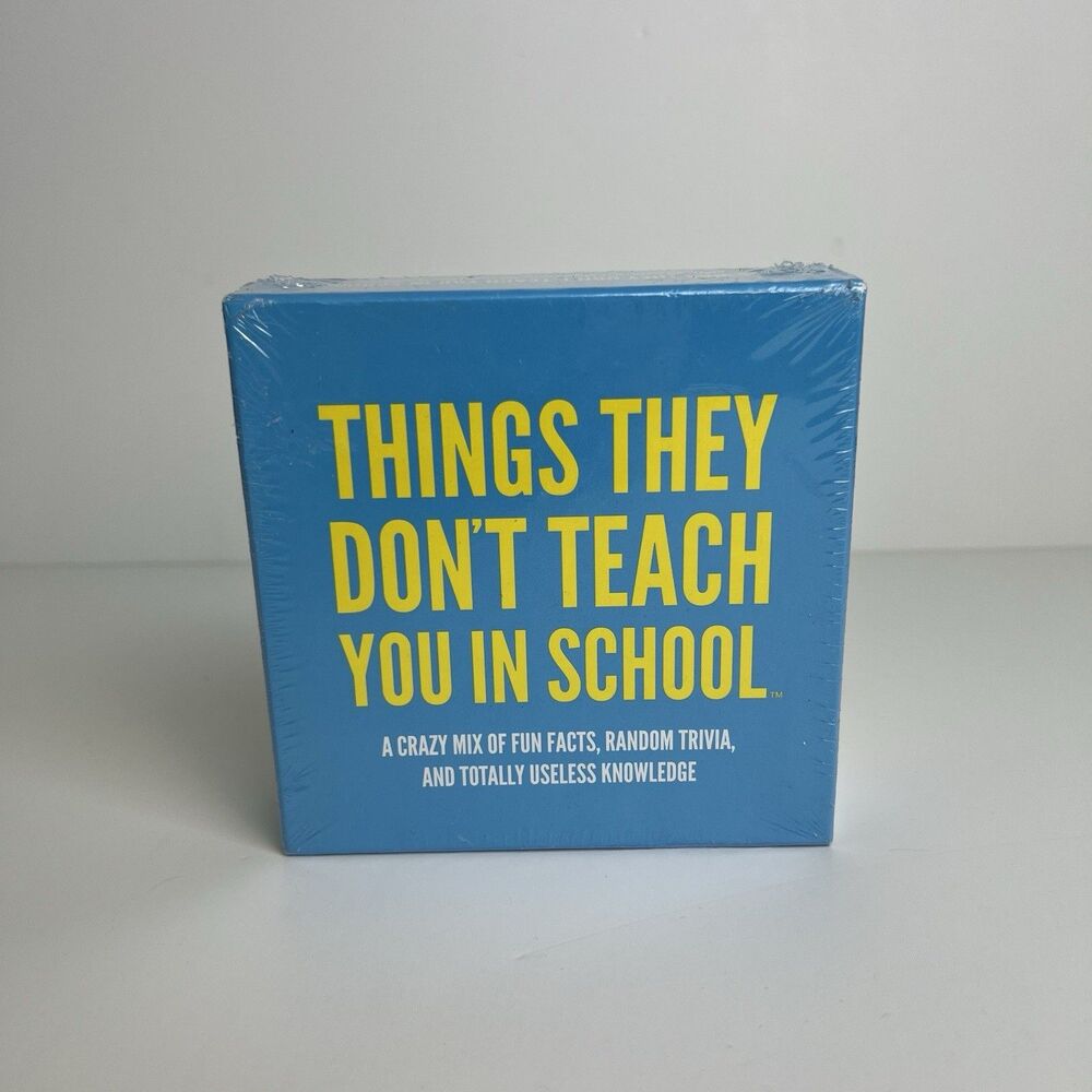 Things They Don't Teach You In School Trivia Card Game Hygge Games NEW SEALED